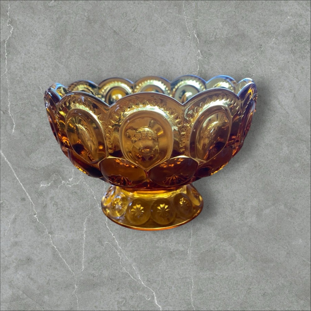Vintage candy dish amber glass - Picture 4 of 6